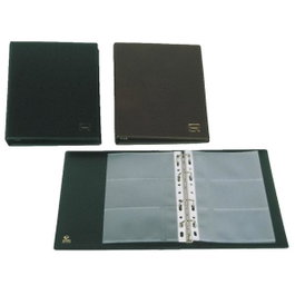 Grafoplás Tarjetero Basic PVC 4 anillas Negro