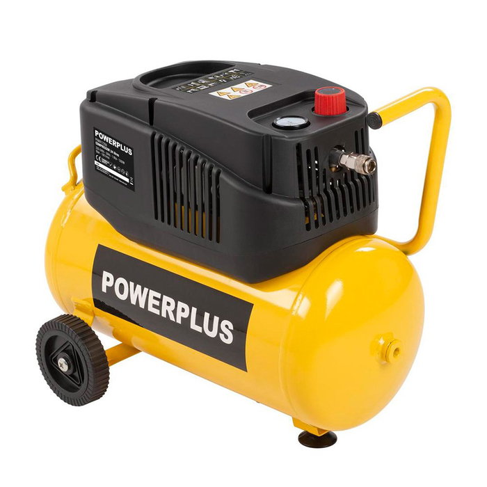 Powerplus Compresor sin aceite 1200 W 24 L