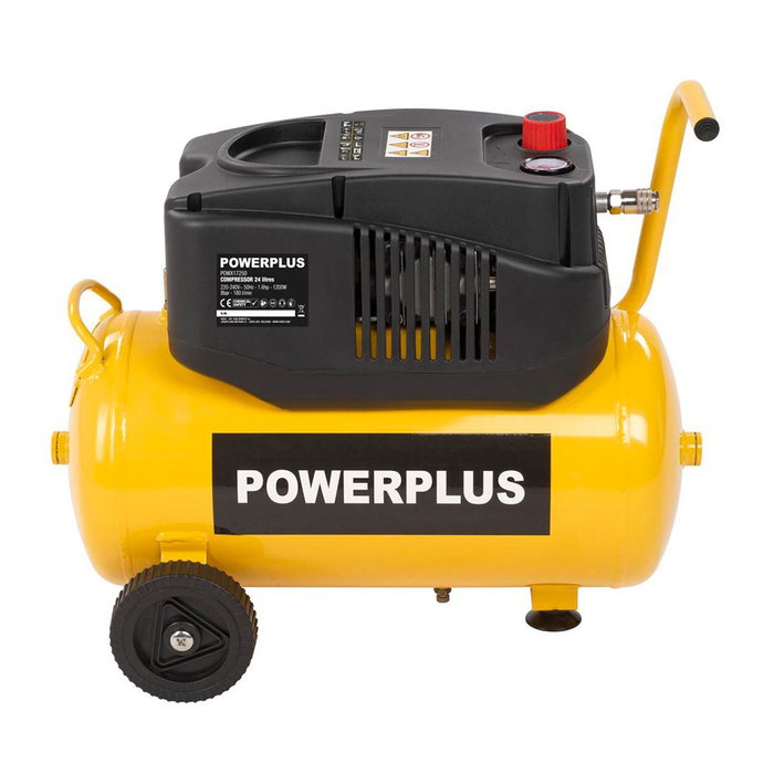 Powerplus Compresor sin aceite 1200 W 24 L