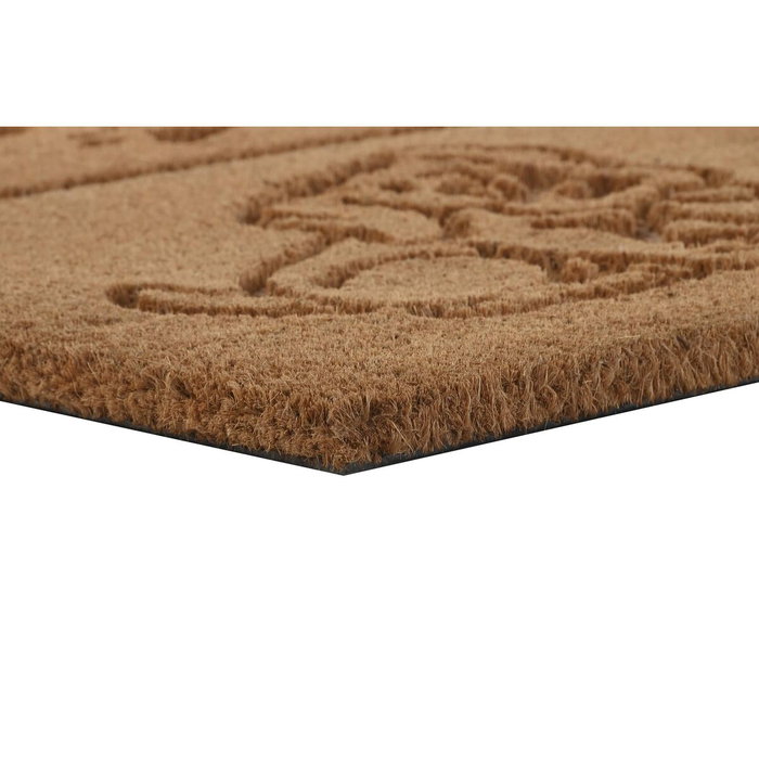 DKD Home Decor Pack de 2 Felpudos de Coco y Goma Grabados, Marrón DKD Home Decor Pack de 2 Felpudos de Coco y Goma Grabados, Marrón