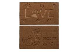 DKD Home Decor Felpudo Marron Coco Goma 45 x 75 cm (2 Unidades) 2.3 cm