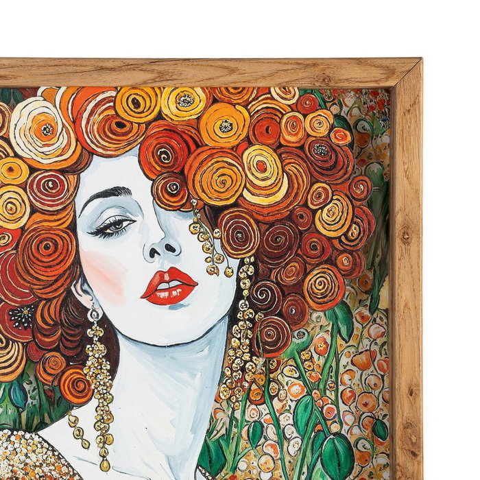 Cuadro Mujer Madera-Cristal Impreso 43 X 3,50 X 63 cm Cuadro Mujer Madera-Cristal Impreso 43 X 3,50 X 63 cm