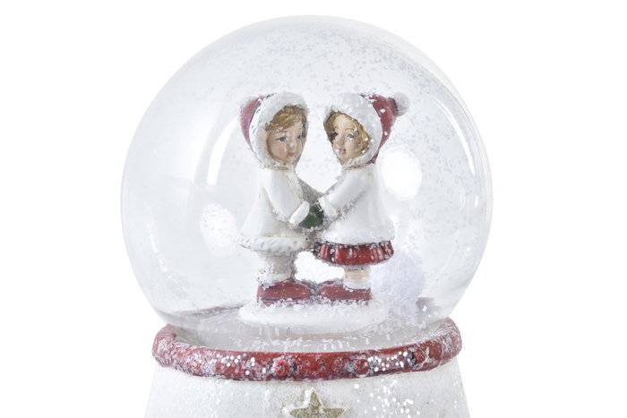 DKD Home Decor Figura Navidad Tradicional Rojo Blanco Resina Cristal 7 x 9 x 7 cm