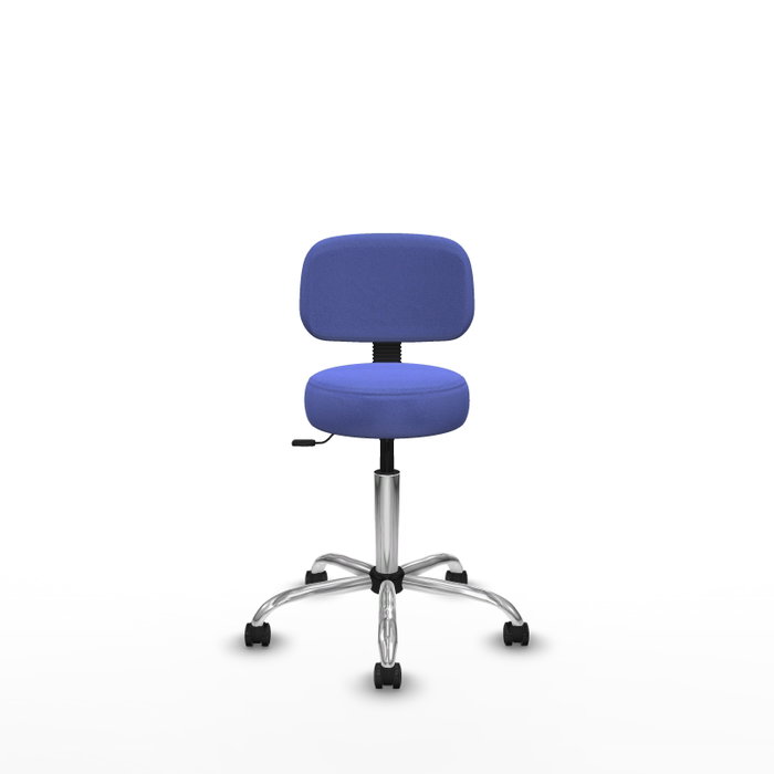 PIQUERAS Y CRESPO Silla Llanos giratoria azul claro con base cromada PIQUERAS Y CRESPO Silla Llanos giratoria azul claro con base cromada