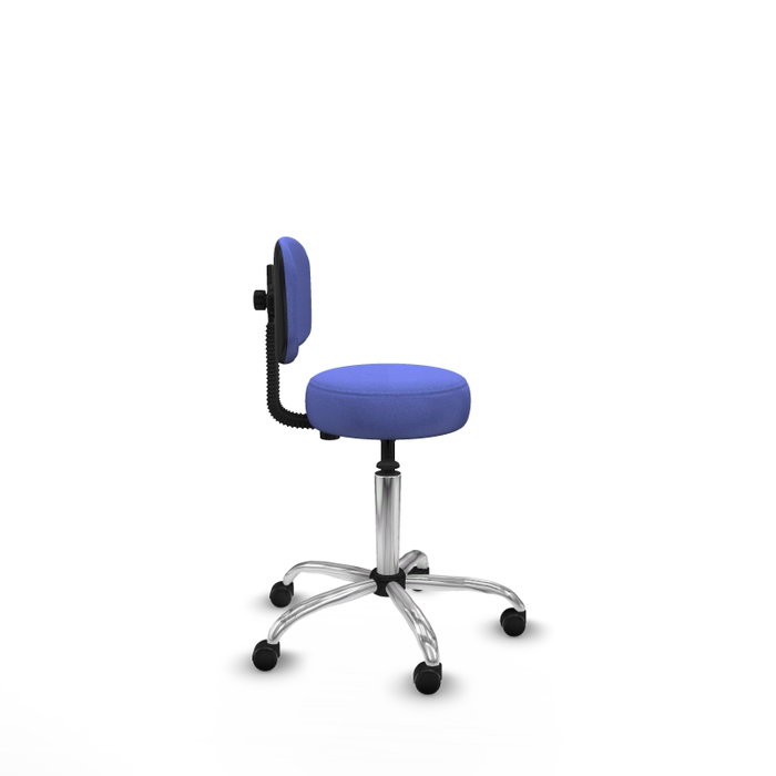 PIQUERAS Y CRESPO Silla Llanos giratoria azul claro con base cromada PIQUERAS Y CRESPO Silla Llanos giratoria azul claro con base cromada