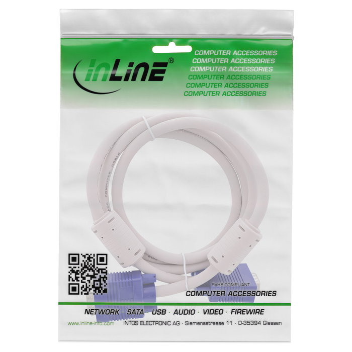 InLine 17715 Cable VGA 1,5 m Beige
