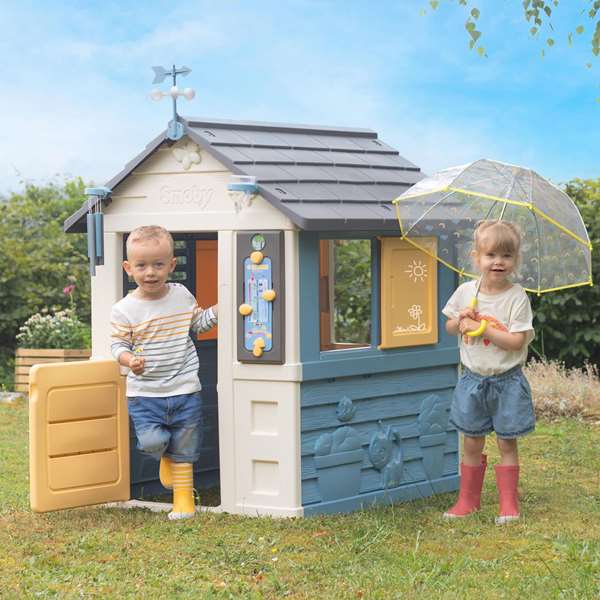 Smoby Casa 4 Estaciones 114.70x99x19.60 cm - Casa de Juego Exterior para Niños a Partir de 3 Años