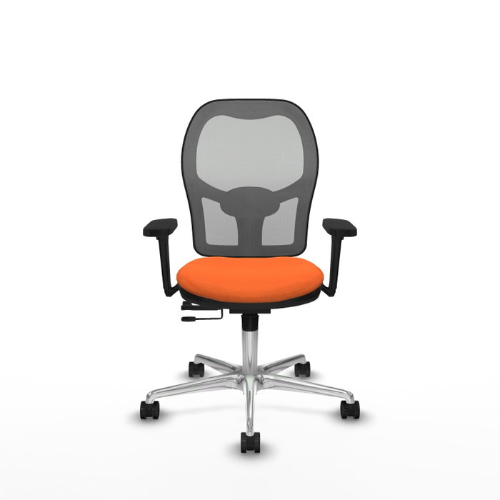 PIQUERAS Y CRESPO Silla de oficina Jorquera con Mecanismo Sincro/Traslack, Naranja y Gris