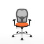PIQUERAS Y CRESPO Silla de oficina Jorquera con Mecanismo Sincro/Traslack, Naranja y Gris