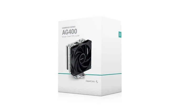 DeepCool AG400 - Ventilador de CPU, Refrigerador de Aire, 120mm, 4 Tubos de Calor, Compatible con Intel LGA 1150/1151/1155/1200/1700 y AMD AM4/AM5, PWM, Color Negro