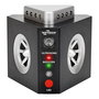 Weitech Repelente 3 en 1 para Roedores Ultrasónico 360°, 2 Altavoces, Sistema Flash con LEDs, Cobertura 300 m², 11x9.5x9.5 cm, 220-240V
