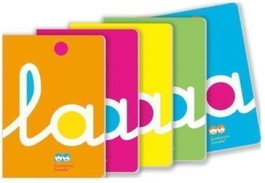 LAMELA Pack de 5 Libretas A4 de 50 Hojas Cuadrovía 4mm Colores Surtidos Flúo