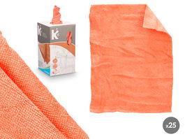 ARTE REGAL Set 25 Paños Microfibra Naranja 30 x 23 cm (Set de 12)