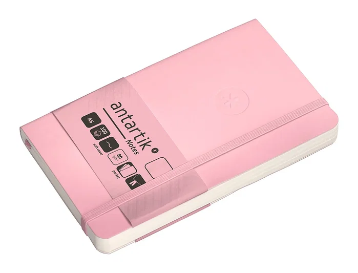 Antartik Cuaderno A6 Tapa Blanda Hojas Lisas Rosa Pastel 100 Hojas 80 Gr Certificación FSC Estilo Práctico Colección Antartik Notes