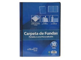 Carpeta Fundas (Tarifario) Office Box Pp Rigido A4 Personaliz. 10 F. Negro (Set de 10)