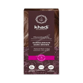 KHADI Tinte Herbal Castaño Oscuro Henna Índigo 100Gr