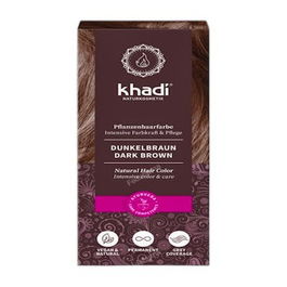 KHADI Tinte Herbal Castaño Oscuro Henna Índigo 100Gr