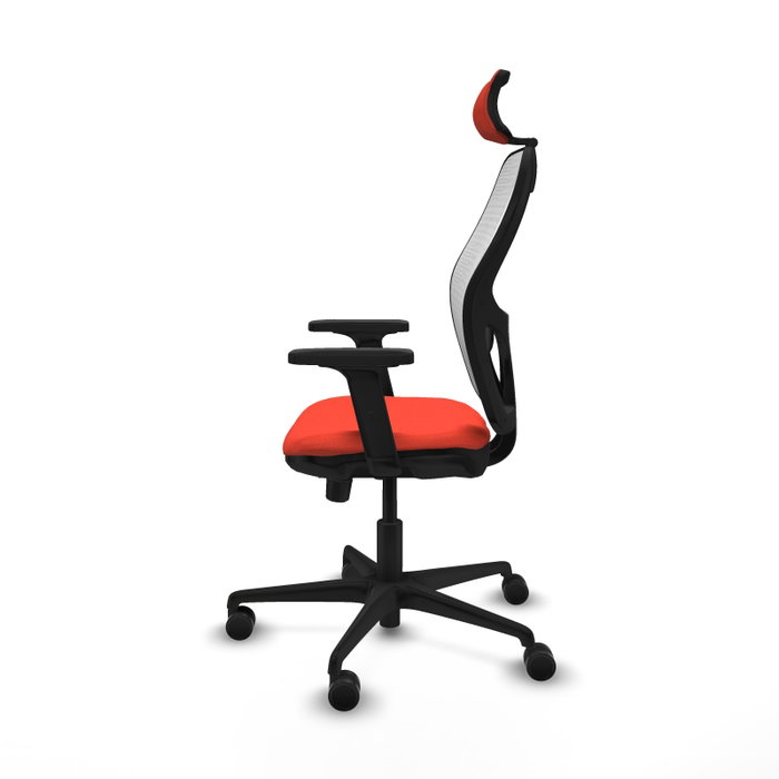 PIQUERAS Y CRESPO Silla de oficina Jorquera con mecanismo Sincro/Traslack Naranja y Blanco