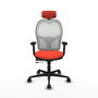 PIQUERAS Y CRESPO Silla de oficina Jorquera con mecanismo Sincro/Traslack Naranja y Blanco