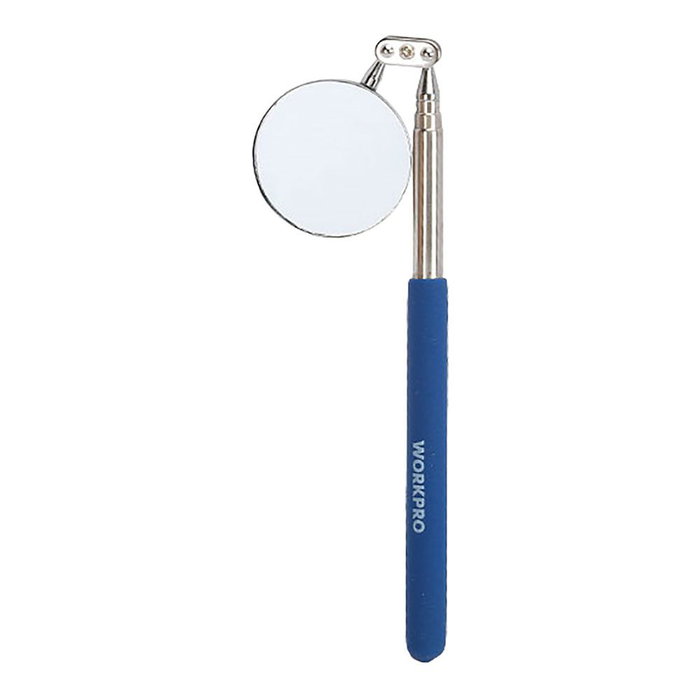 Workpro Espejo de Inspección Telescópico Extensible hasta 720 mm Acero Inoxidable Articulado 360°