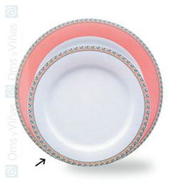 LANGENTHAL Plato llano 27 cm, colección Primavera, vajilla, apto lavavajillas no, apto microondas no (Set de 6)