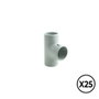 Tupersa Manguito en T Inspeccionable PVC Ø 25 mm Gris 25 Unidades