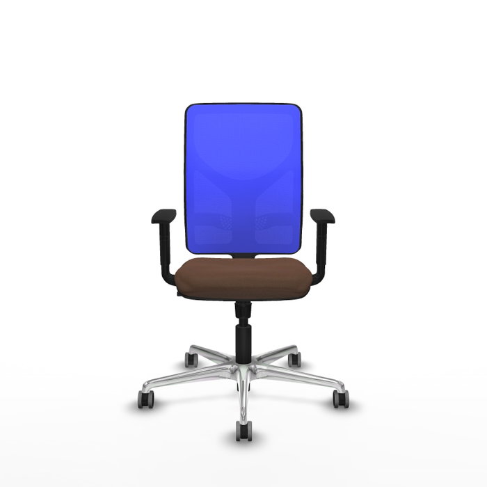 PIQUERAS Y CRESPO Silla de oficina Motilla con mecanismo Sincro, Azul y Marrón oscuro PIQUERAS Y CRESPO Silla de oficina Motilla con mecanismo Sincro, Azul y Marrón oscuro