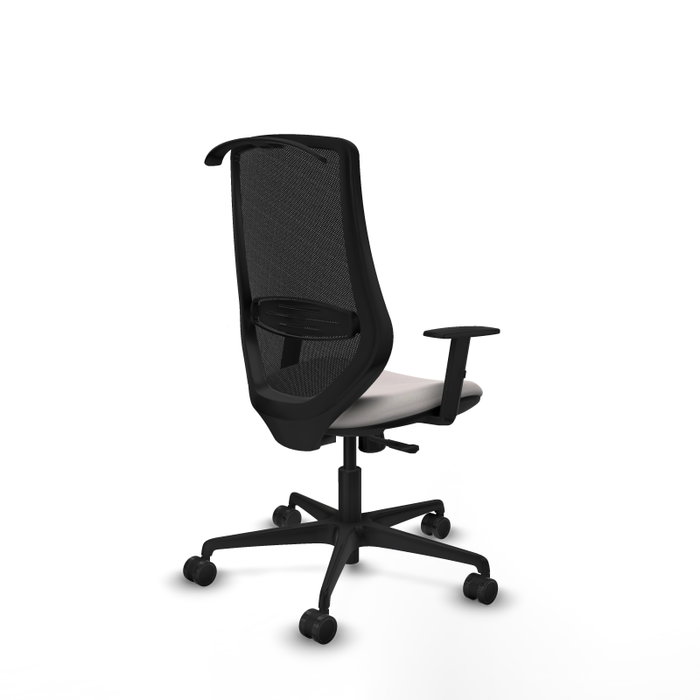 PIQUERAS Y CRESPO Silla de oficina Mardos con mecanismo Sincro, Blanco y Negro