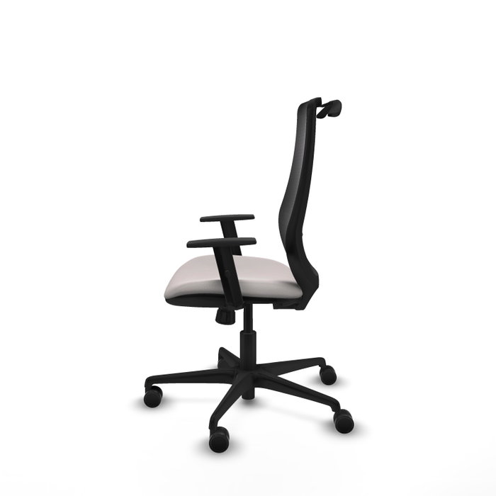PIQUERAS Y CRESPO Silla de oficina Mardos con mecanismo Sincro, Blanco y Negro