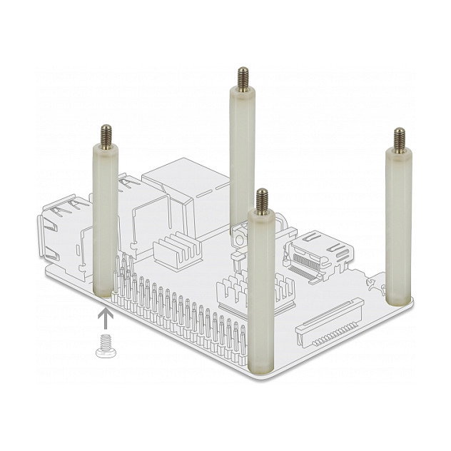 DeLOCK Separador M4 x M4 Hexagonal 20 mm Natural 4 Piezas