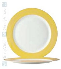 Brush Jaune Assiette Plate 24