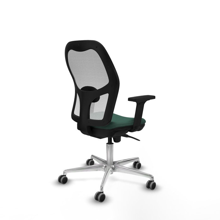 PIQUERAS Y CRESPO Silla de oficina Jorquera con mecanismo Sincro, Verde botella y Blanco