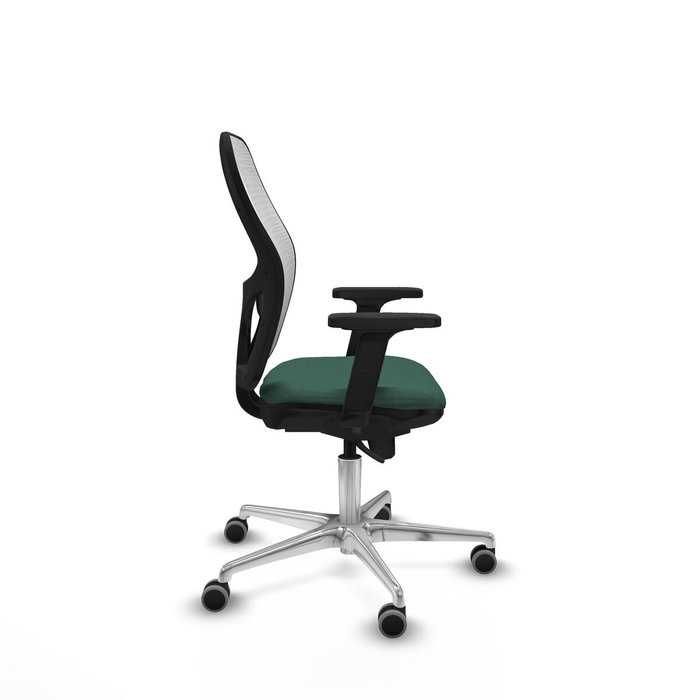 PIQUERAS Y CRESPO Silla de oficina Jorquera con mecanismo Sincro, Verde botella y Blanco