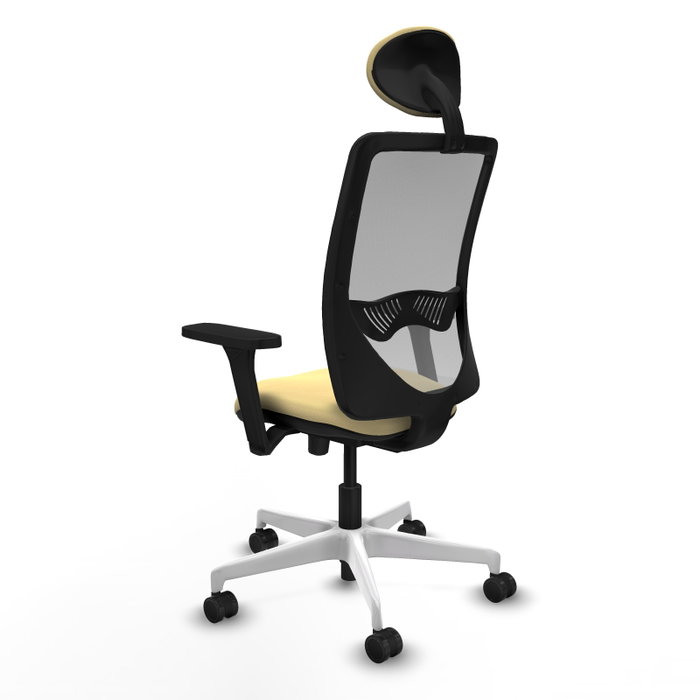 PIQUERAS Y CRESPO Silla de oficina Zulema con mecanismo Sincro/Traslack, Crema y Gris PIQUERAS Y CRESPO Silla de oficina Zulema con mecanismo Sincro/Traslack, Crema y Gris