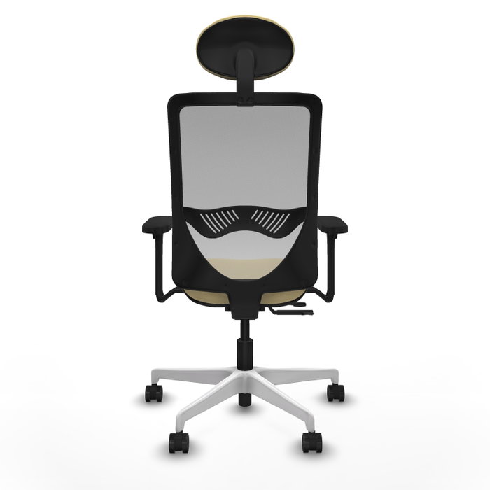 PIQUERAS Y CRESPO Silla de oficina Zulema con mecanismo Sincro/Traslack, Crema y Gris PIQUERAS Y CRESPO Silla de oficina Zulema con mecanismo Sincro/Traslack, Crema y Gris