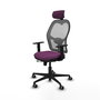 PIQUERAS Y CRESPO Silla de oficina Jorquera con mecanismo Sincro/Traslack, Morado y Gris