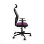 PIQUERAS Y CRESPO Silla de oficina Jorquera con mecanismo Sincro/Traslack, Morado y Gris