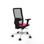 PIQUERAS Y CRESPO Silla de oficina Horna Rosa con respaldo de malla Gris