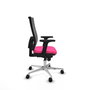PIQUERAS Y CRESPO Silla de oficina Horna Rosa con respaldo de malla Gris