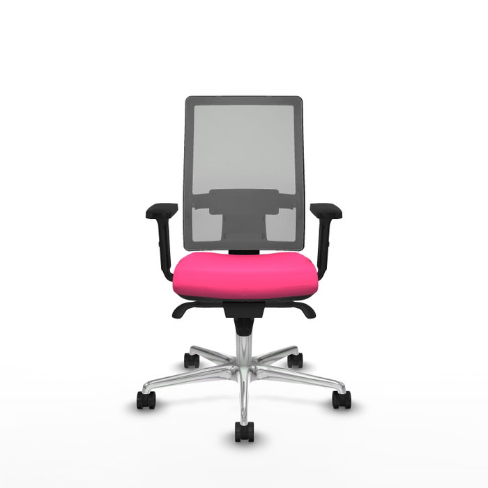 PIQUERAS Y CRESPO Silla de oficina Horna Rosa con respaldo de malla Gris PIQUERAS Y CRESPO Silla de oficina Horna Rosa con respaldo de malla Gris