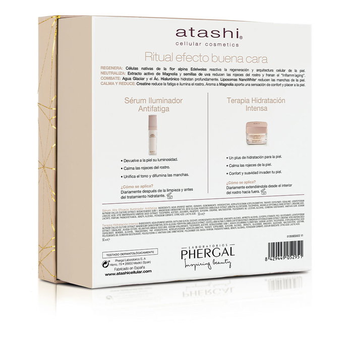 Atashi Lote 3 pz FIRMEZA Y LUMINOSIDAD Tratamiento Facial Reafirmante Efecto Flash