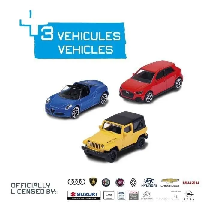 Majorette SMO3032160113297 Majo Garage City Flex + 5 Vehículos a partir de 3 años