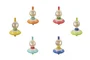 DKD Home Decor Peonza Juguete Madera Multicolor 5.5 x 9 x 5.5 cm (12 Unidades)
