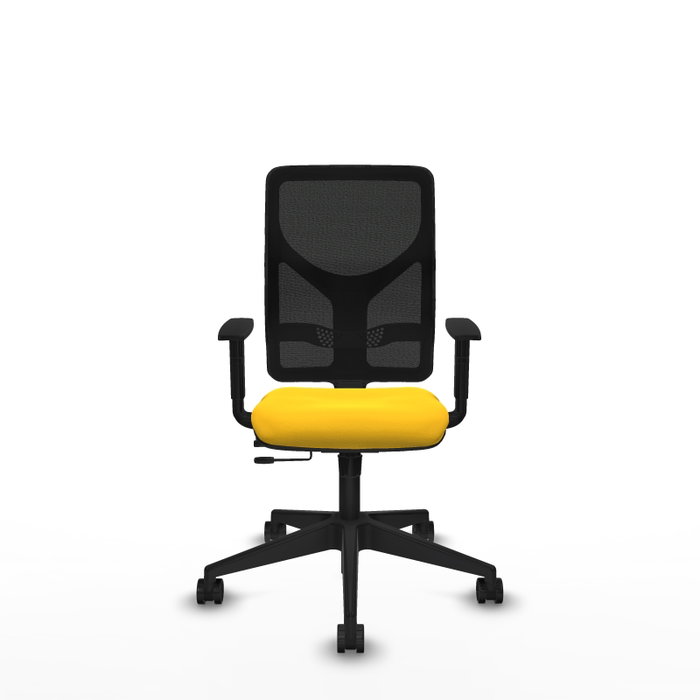 PIQUERAS Y CRESPO Silla de oficina Motilla con mecanismo Sincro/Traslack Amarillo/Negro