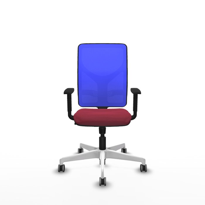 PIQUERAS Y CRESPO Silla de oficina Motilla con mecanismo Sincro, Granate y Azul