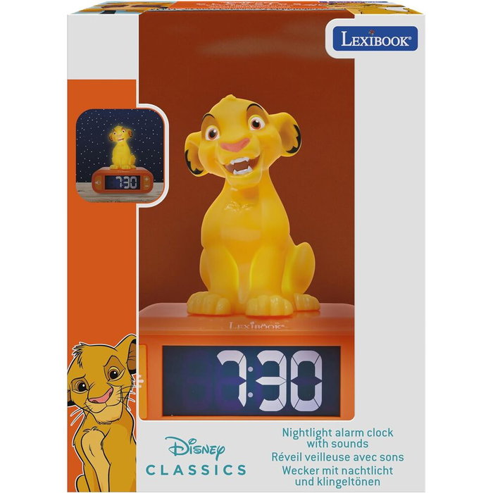 Lexibook Despertador digital Simba El Rey León Disney con luz nocturna Lexibook Despertador digital Simba El Rey León Disney con luz nocturna