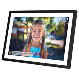 Denver PFF-1516 Marco Digital con Pantalla Táctil IPS 15.6" Full HD (1920x1080), 16GB Memoria Interna, WiFi y USB-C - Negro