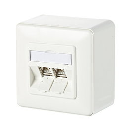 METZ CONNECT C6Amodul RJ-45 Categoría 6A Módulo de 2 Puertos, 130B11D20002-E, Blanco RAL9010