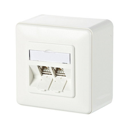 METZ CONNECT C6Amodul RJ-45 Categoría 6A Módulo de 2 Puertos, 130B11D20002-E, Blanco RAL9010 METZ CONNECT C6Amodul RJ-45 Categoría 6A Módulo de 2 Puertos, 130B11D20002-E, Blanco RAL9010