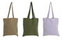 DKD Home Decor Bolsa Urban Algodón y Eva Colores Surtidos (Beige, Verde, Lila) 15 cm Largo x 40 cm Alto x 38 cm Ancho - Pack 6 Unidades